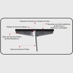 Rodo 100cm Alumínio – Rodos 2000