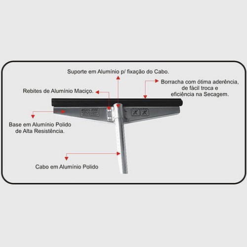 Rodo 40cm Alumínio - Rodos 2000 - Imagem 2