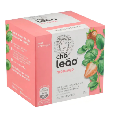 CHÁ MORANGO C/10 SACHÊ 16GR LEÃO