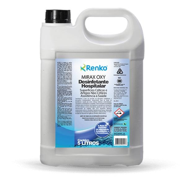 MIRAX OXY DESINFETANTE À BASE DE PERÓXIDO DE HIDROGÊNIO 5LT – RENKO