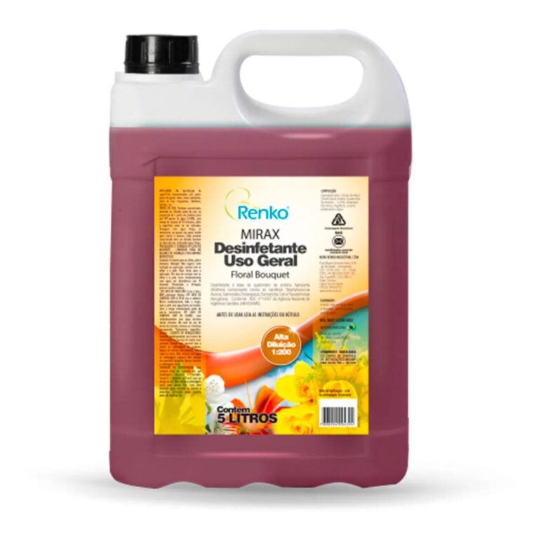 MIRAX DESINFETANTE DE ALTA DILUIÇÃO FLORAL BOUQUET 5LT – RENKO