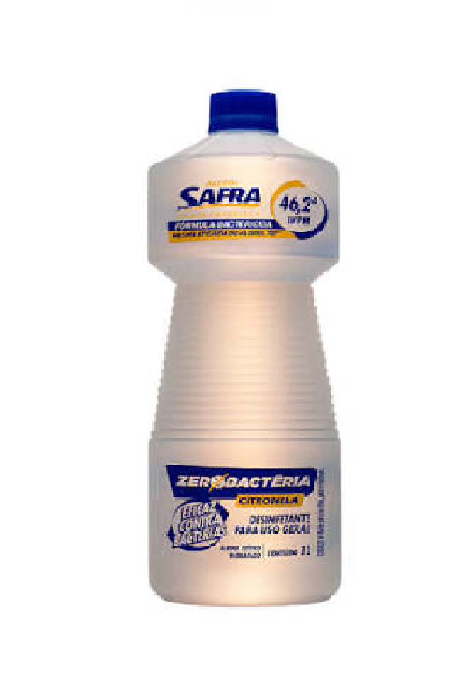 ÁLCOOL LÍQUIDO BACTERICIDA 46,2° INPM CITRONELA – 1L – SAFRA