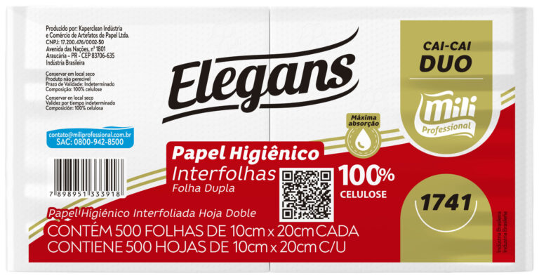 PAPEL HIG INTERFOLHA DUPLA C/8MIL FOLHAS DUO MILI