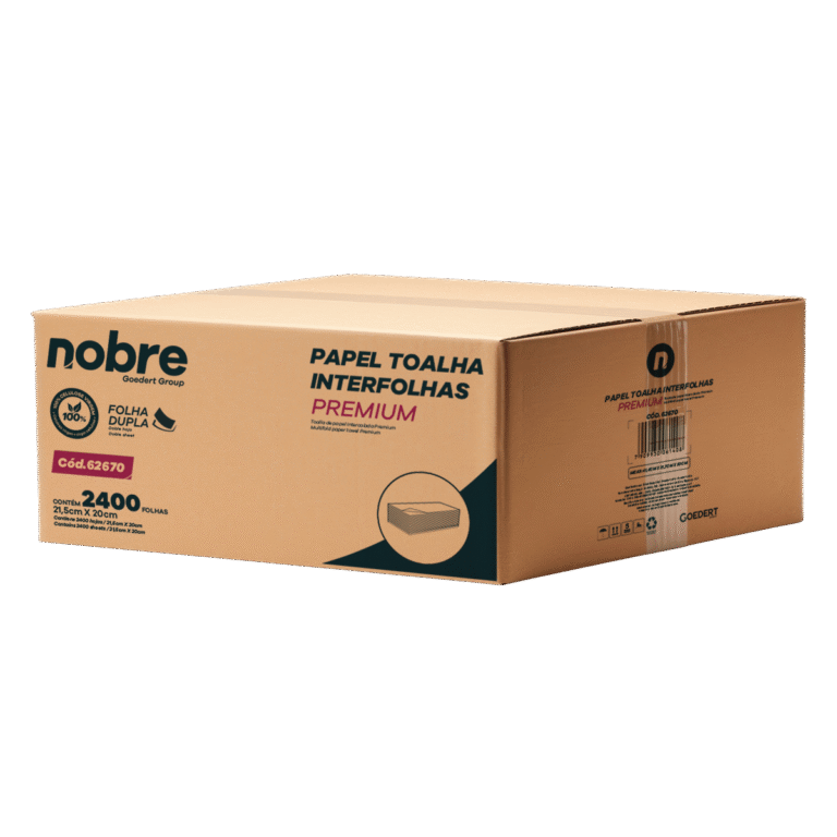 PAPEL TOALHA 2D F. DUPLA 20X21,5CM 2.400 FOLHAS PREMIUM NOBRE 