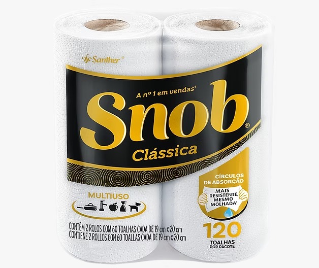 PAPEL TOALHA BOBINA C2 SNOB 120FLS 19X20CM
